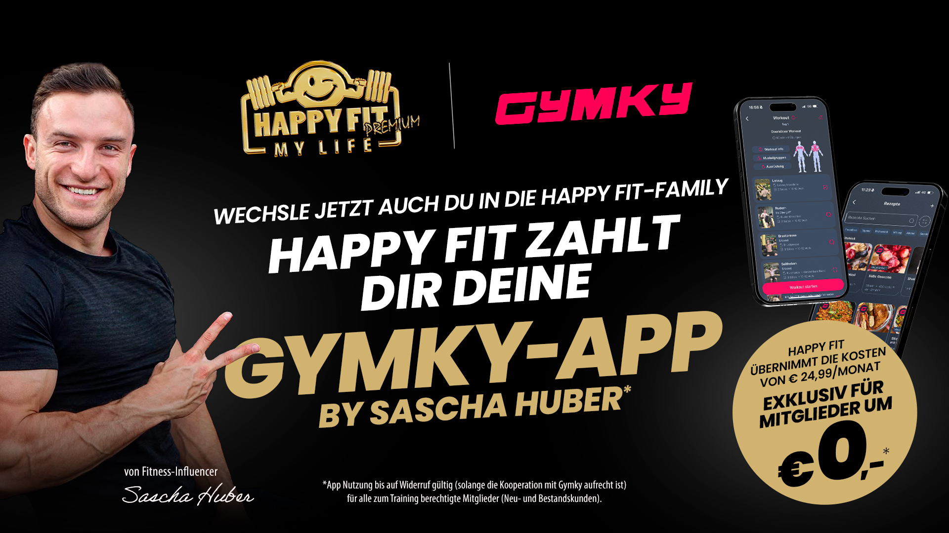 HappyFit zahlt dir deine Gymky-App by Sascha Huber